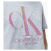 Calvin Klein Calvin Klein dámské šedé tričko IRIDESCENT CK STRAIGHT TEE