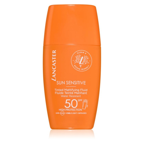 Lancaster Sun Sensitive Tinted Mattifying Fluid zmatňující emulze voděodolná SPF 50 30 ml