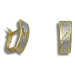 GEMMAX Jewelry Zlaté náušnice Trendy - diamantový brus s matováním GLECN-60451