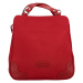 Lehká dámská textilní kabelka/batoh Ninon, červená