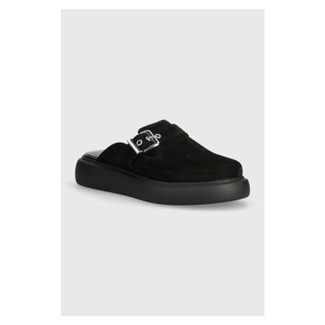 Semišové pantofle Vagabond Shoemakers BLENDA dámské, černá barva, na platformě, 5519-750-20