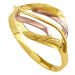 Zlatý prsten s ručním rytím Adele ze žlutého a růžového zlata