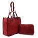 Červený dámský elegantní kabelkový set 2v1 Kayden Mahel