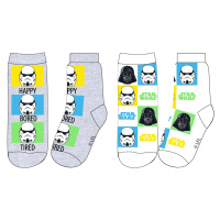 Star-Wars licence Chlapecké ponožky - Star Wars 52349343, bílá / šedá Barva: Mix barev