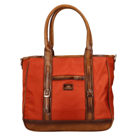 Dámská látková taška s kapsou na přední straně Elda, oranžová MINISSIMI
