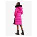 Růžový dámský zimní kabát Desigual Surrey