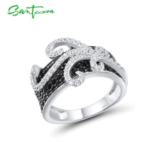 Asymetrický třpytivý prsten ze stříbra FanTurra
