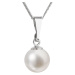 Evolution Group Perlový náhrdelník s řetízkem z pravých říčních perel bílý 22008.1