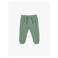 Koton Basic Jogger Sweatpants with Kangaroo Pocket and Tie Waist