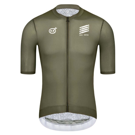 MONTON Cyklistický dres s krátkým rukávem - SKULL ZEUS - zelená
