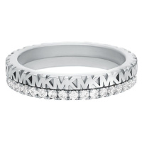 Michael Kors Elegantní stříbrný prsten se zirkony MKC1581AN040 55 mm