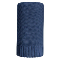Bambusová pletená deka NEW BABY 100x80 cm tmavě modrá