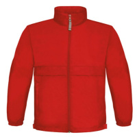 B&C Jacket Sirocco Dětská jarní bunda JK950 Red