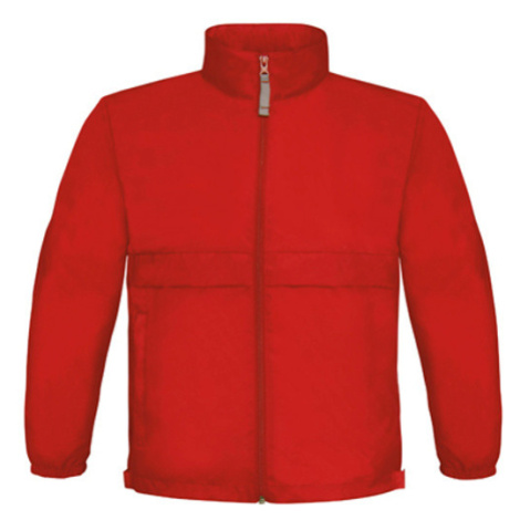 B&amp;C Jacket Sirocco Dětská jarní bunda JK950 Red B&C