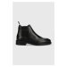 Kožené kotníkové boty Gant Flairville pánské, černá barva