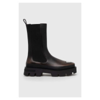 Kožené kotníkové boty MISBHV The 2000 Chelsea Boot pánské, hnědá barva, 231BM103