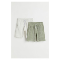H & M - Balení: 2 teplákové šortky - zelená