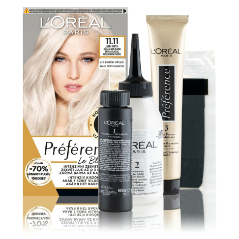 L´Oréal Paris Intenzivní zesvětlovač Preférence Le Blonding 11.11 Ultra světlá studená křišťálov L’Oréal Paris