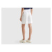 Benetton, 100% Linen Bermudas With Cuffs