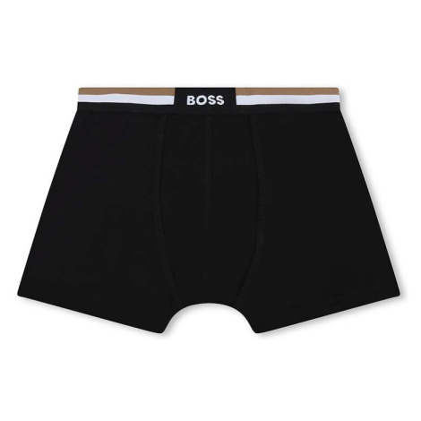 Dětské boxerky BOSS 2-pack černá barva Hugo Boss