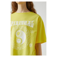 Koton Oversized Printed Short Sleeve Cotton T-Shirt