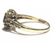 AutorskeSperky.com - 14 kt zlatý prsten se safírem a brilianty - S5154