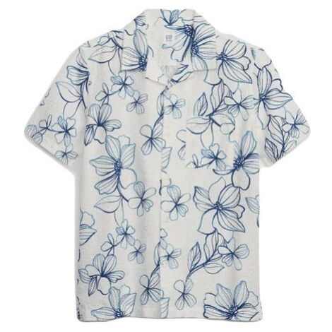 GAP SS SEERSUCKER Chlapecká košile, bílá, velikost