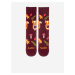 Vínové dámské ponožky s motivem Fusakle Liškopauza