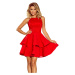 Červené dámské rozšířené šaty s vrchní částí model 6361545 - numoco