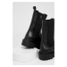 Kožené kotníkové boty Answear Lab X limited collection NO SHAME dámské, černá barva, na plochém 
