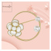 Éternelle Exkluzivní perlová brož Amadea - květina B7135-xz785 Zlatá