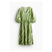 H & M - Šaty se stahovací šňůrkou v pase - zelená