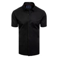 D Street Pánská košile s krátkým rukávem Kulna černá Černá