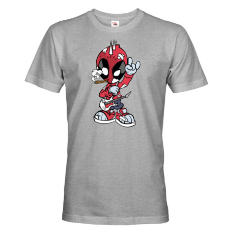 Pánské tričko Rockový Deadpool -  tričko pro milovníky humoru a filmů BezvaTriko