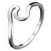 STYLE4 Prsten s vlnou Wave, stříbrná ocel
