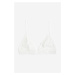 H & M - Měkká krajková podprsenka - bílá