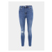 Modré zkrácené skinny fit džíny ONLY Mila