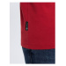 Ombre Pánské tričko s dlouhým rukávem Henley červená Červená