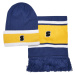 Balíček College Team Beanie a šátek spaceblue/californiayellow/wht