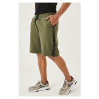 ALTINYILDIZ CLASSICS Men's Khaki Standard Fit Normal Cut Casual Knitted Shorts.