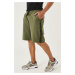 ALTINYILDIZ CLASSICS Men's Khaki Standard Fit Normal Cut Casual Knitted Shorts.