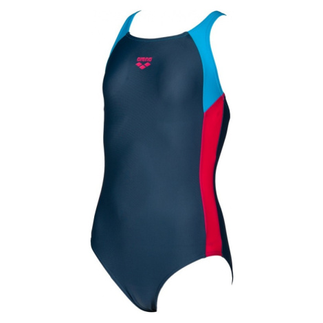 Dámské plavky arena ren one piece junior shark/turquoise/freak rose