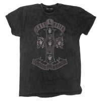 Guns N' Roses Tričko Monochrome Cross Unisex Dip-Dye on Black