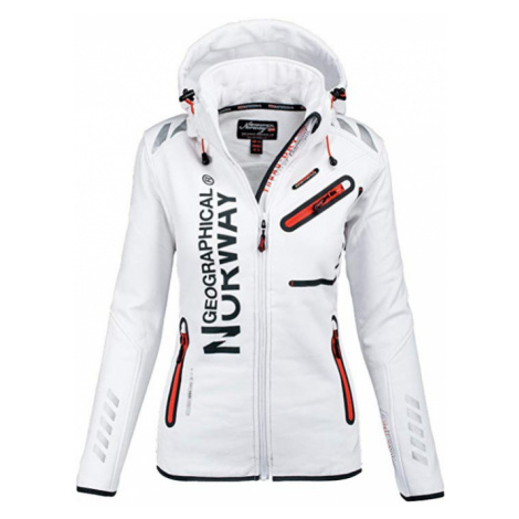 Luxusní značková dámská bunda GEOGRAPHICAL NORWAY s odepínatelnou kapucí  Turbo-Dry Barva: Bílá | Modio.cz