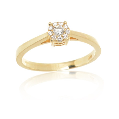 Zlatý prsten s diamanty MOISS 00520484 + dárek zdarma Ego Fashion