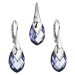 Evolution Group Sada šperků s krystaly Swarovski náušnice a přívěsek fialová slza 39169.4 tanzan