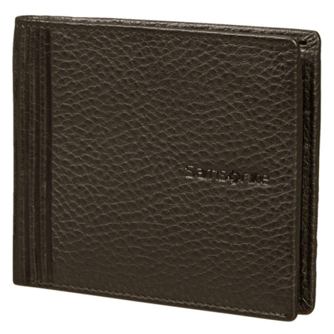 Samsonite Pánská kožená peněženka Double Leather SLG - hnědá