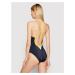 Tommy Hilfiger Tommy Jeans dámské tmavě modré jednodílné plavky CHEEKY ONE-PIECE