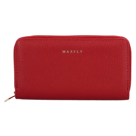 Velká stylová dámská koženková peněženka Julien, červená MaxFly