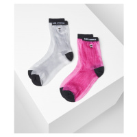 Ponožky karl lagerfeld k/ikonik transparent socks 2pk různobarevná